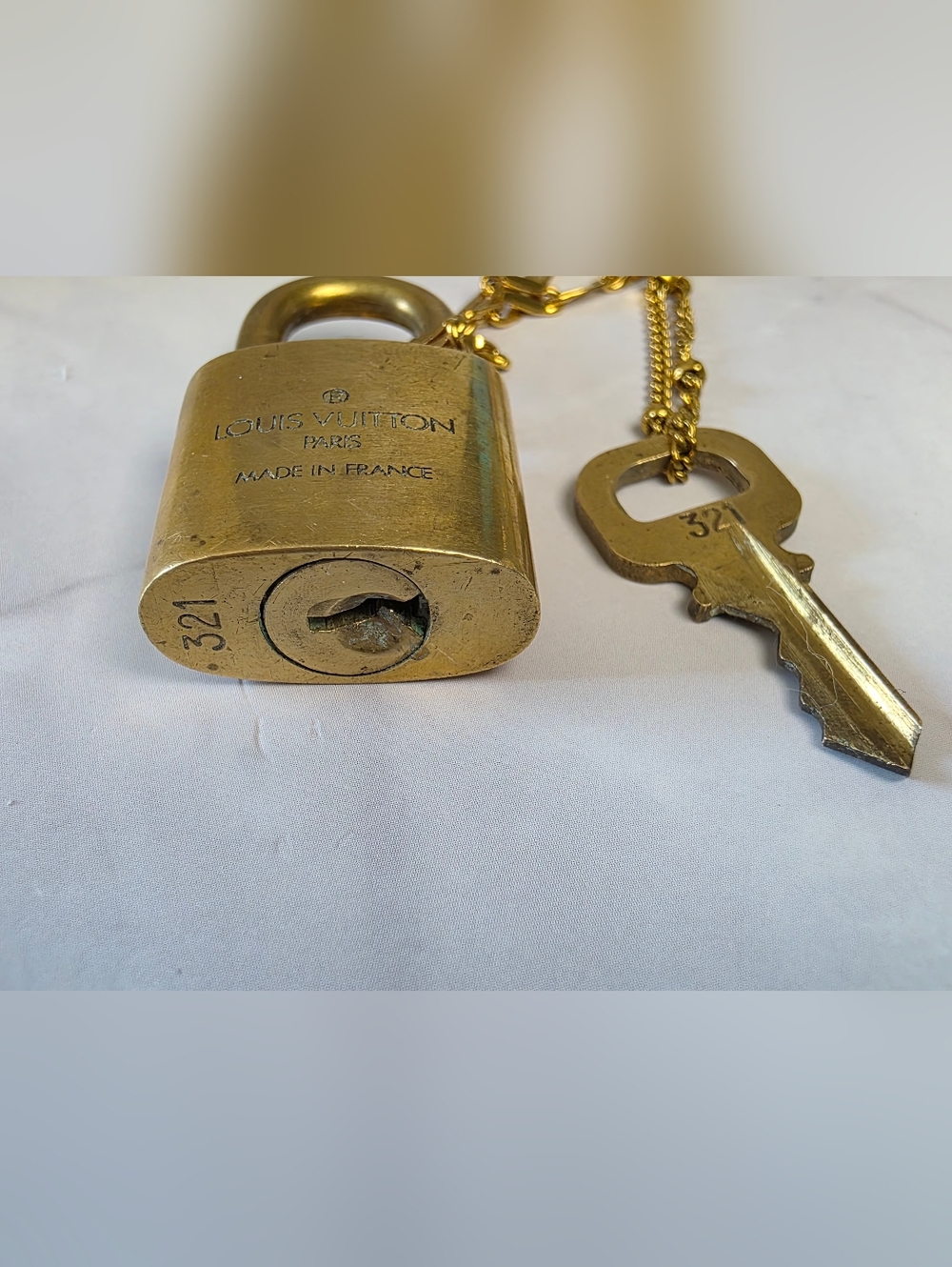 Louis Vuitton Lock & Key Necklace Set on Unbranded Layered Chains - Picture 5 of 8